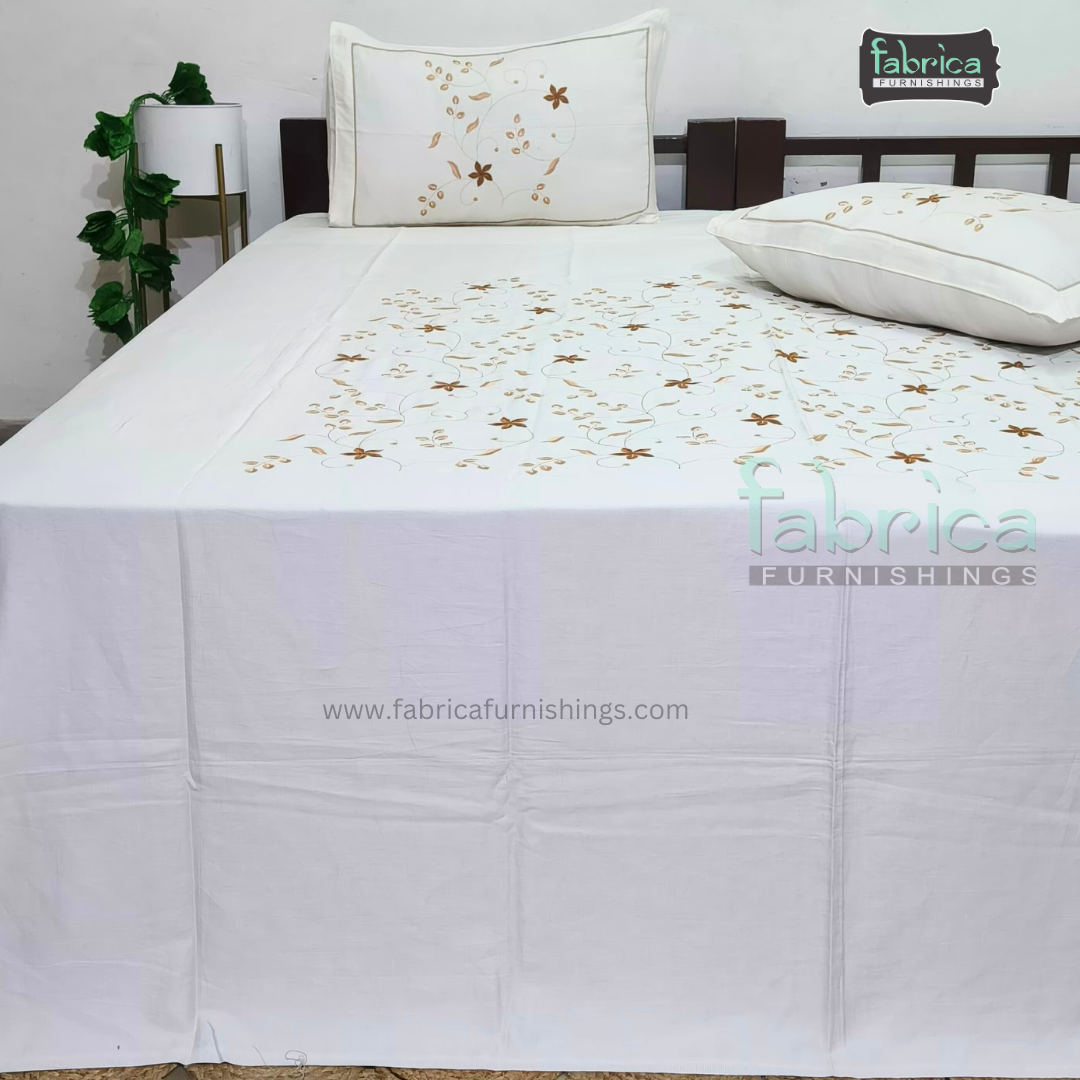 Luxury Designer Cotton Embroider king size Bed Sheets