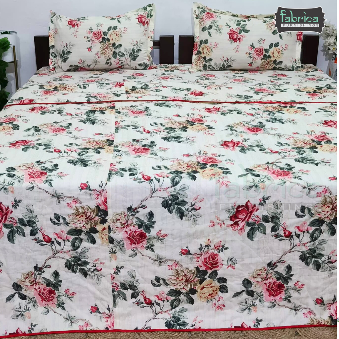 Traditional Anokhi Printed King Size 4 Piece Pure Cotton Bedsheet