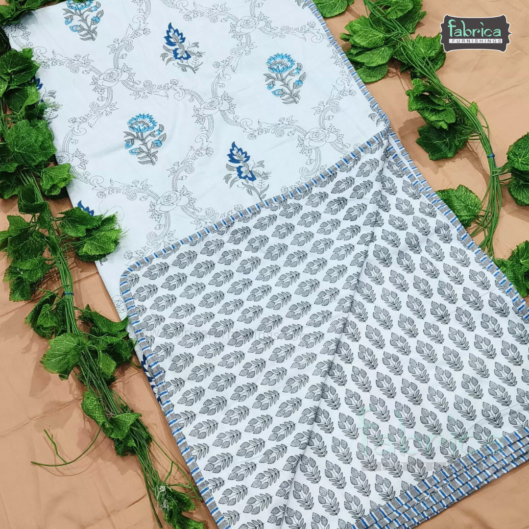 Rangsootra Mul Cotton Double Bed Printed Reversible Dohar