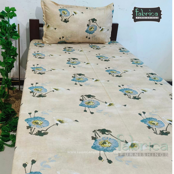Hosta Pure Cotton Single Bed Sheet