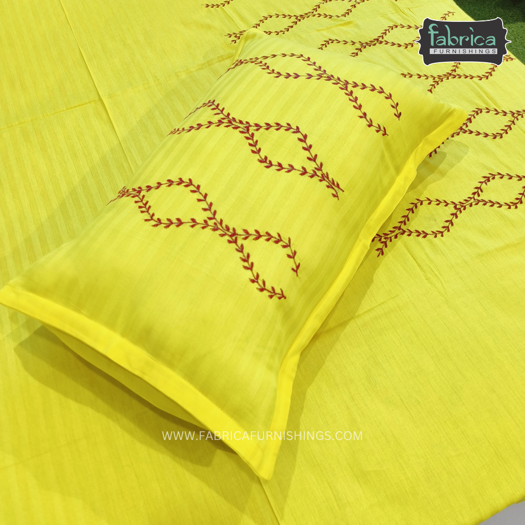 Decor classic Embroidery Kingsize Cotton Designer Bedsheet