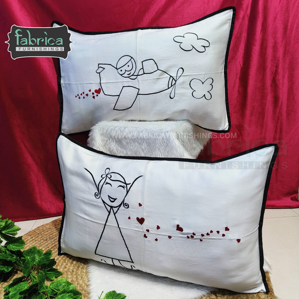 Mr and Mrs Pillow Cover Pair only