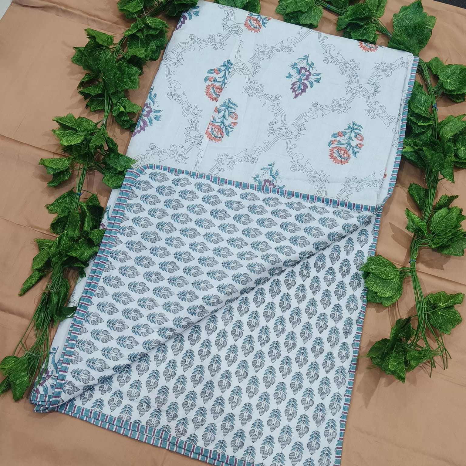 Rangsootra Mul Cotton Double Bed Printed Reversible Dohar