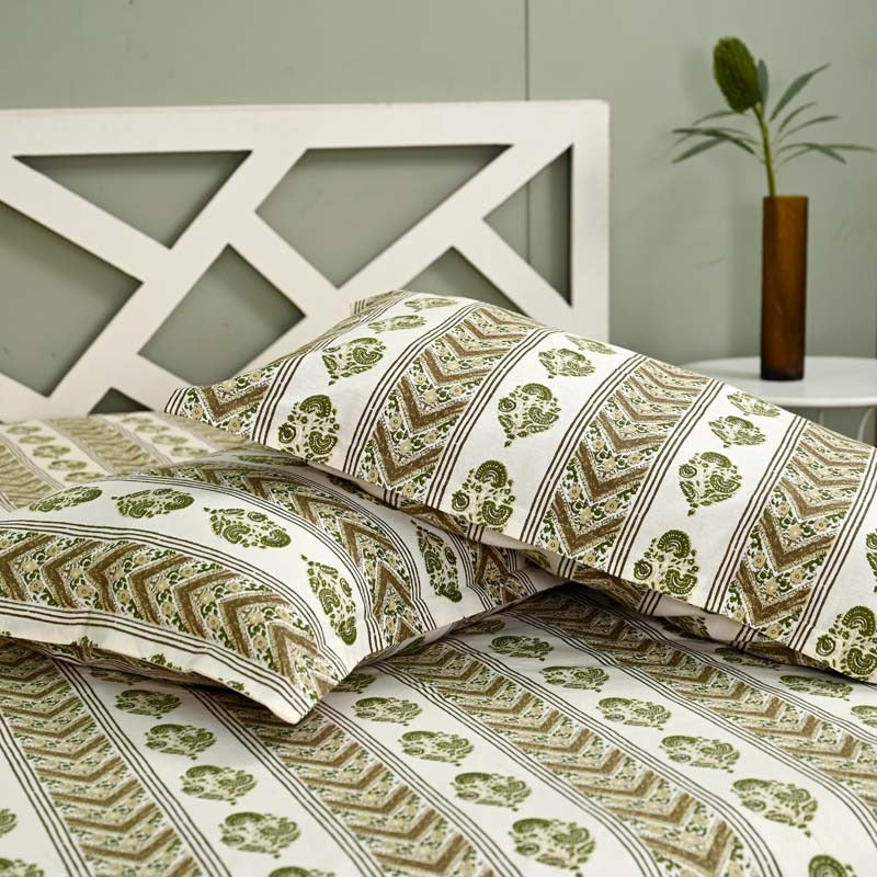 Majestic printed pure cotton king size bedsheet set