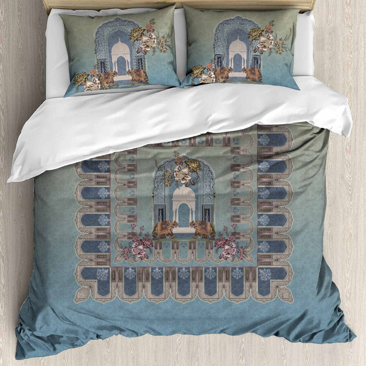 Digital Raga Printed King Size (400 Tc) Pure Cotton Bedsheet