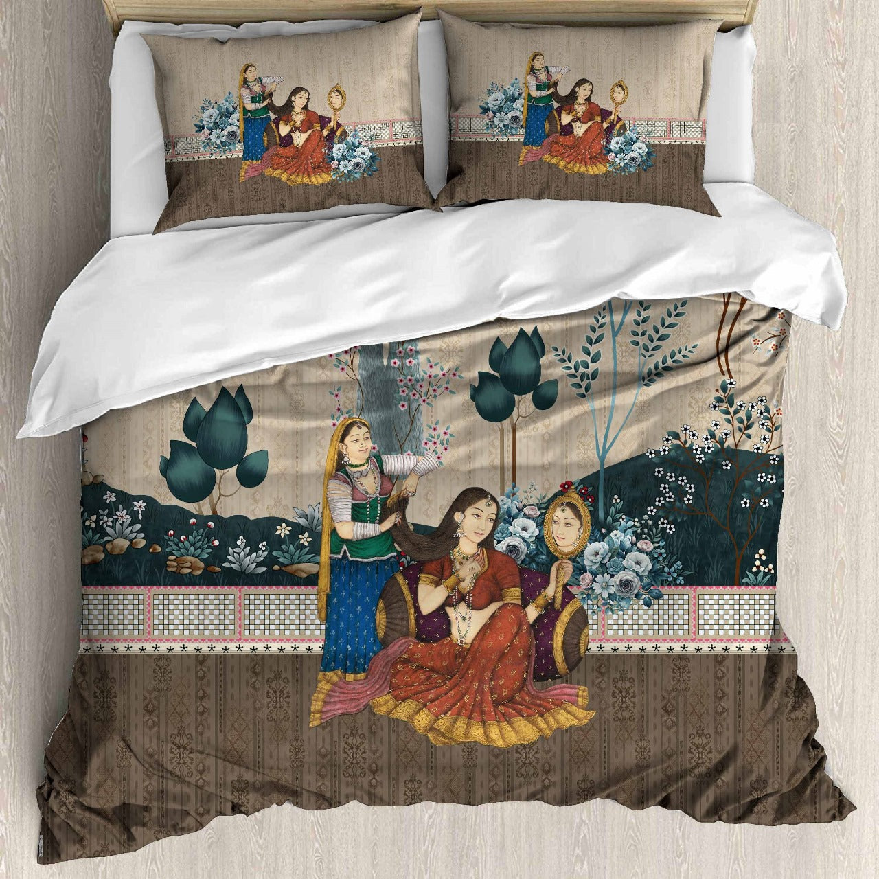 Digital Raga Printed King Size (400 Tc) Pure Cotton Bedsheet