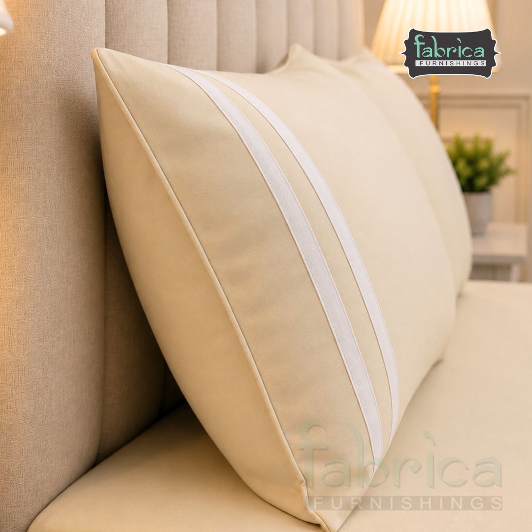 Serene Premium Solid Beige King Size Cotton Bedsheet with 2 Pillow Covers