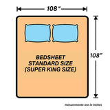 Fab Decor Pure Cotton Digital Print Super Kingsize Bedsheet (400TC)