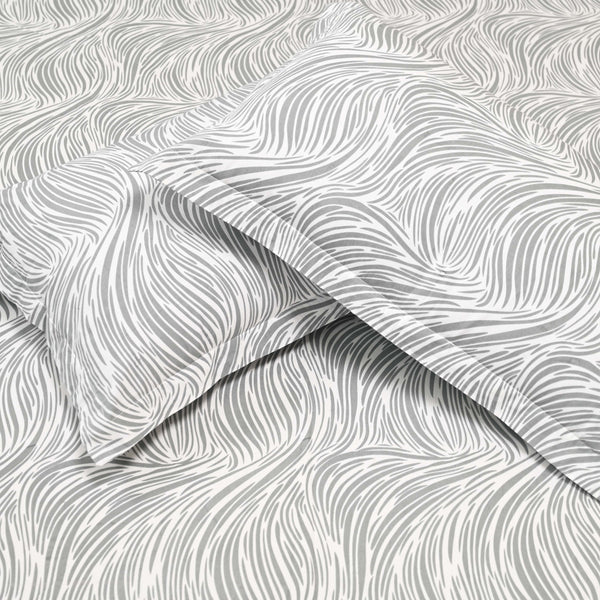 Urban Leaf Print Pure Cotton King Size Bedsheet