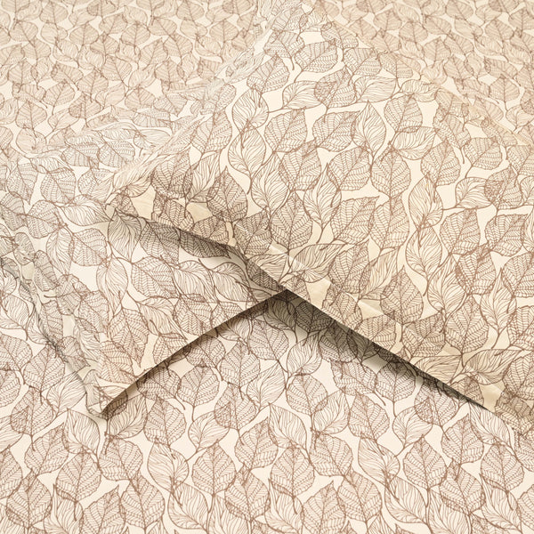 Urban Leaf Print Pure Cotton King Size Bedsheet