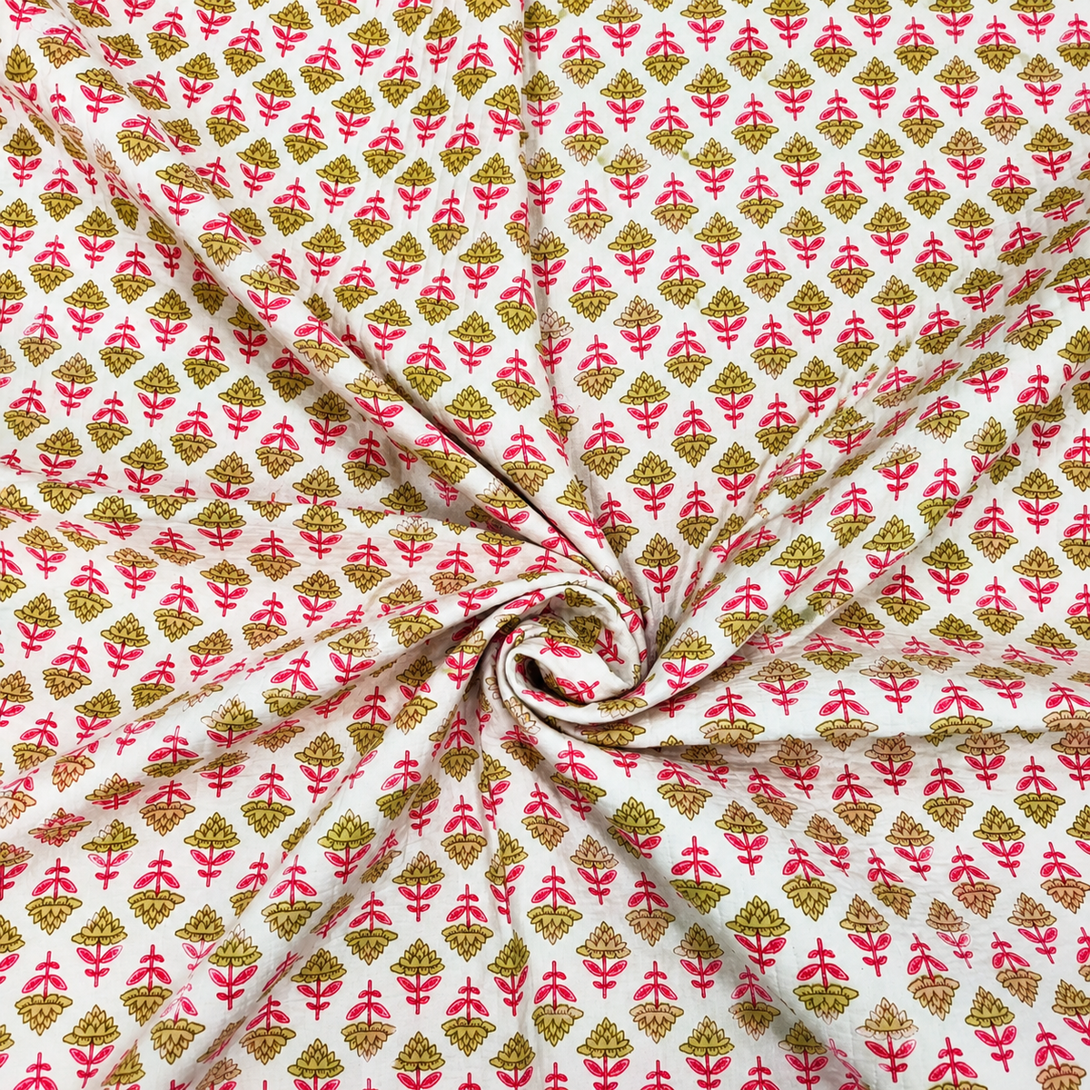 Nilaya Floral Premium Pure Cotton White & Pink Printed Bedcover