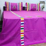 Fabby Home Designer Embroidery King Size Bed Sheets