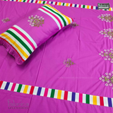 Fabby Home Designer Embroidery King Size Bed Sheets