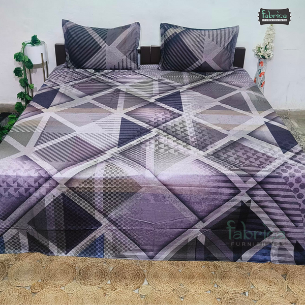 Fab Decor Pure Cotton Digital Print Super Kingsize Bedsheet (400TC)