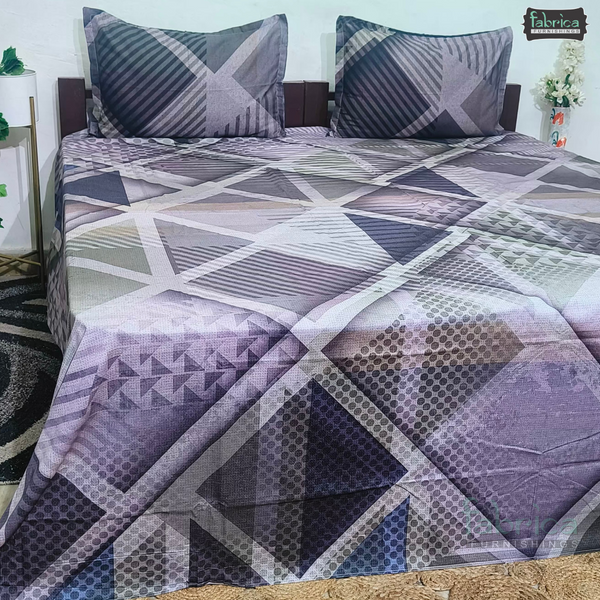 Fab Decor Pure Cotton Digital Print Super Kingsize Bedsheet (400TC)