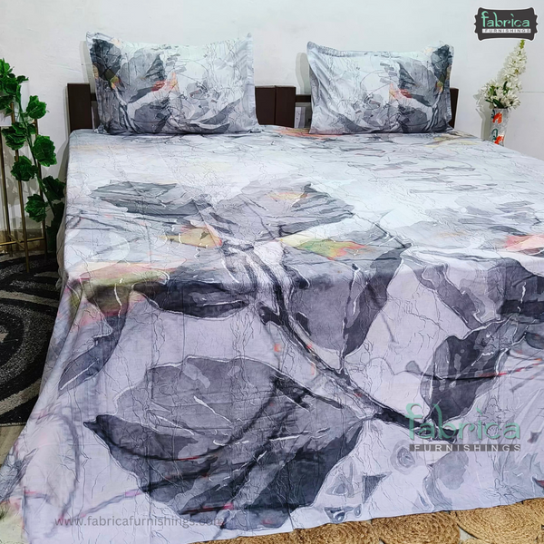 Fab Decor Pure Cotton Digital Print Super Kingsize Bedsheet (400TC)
