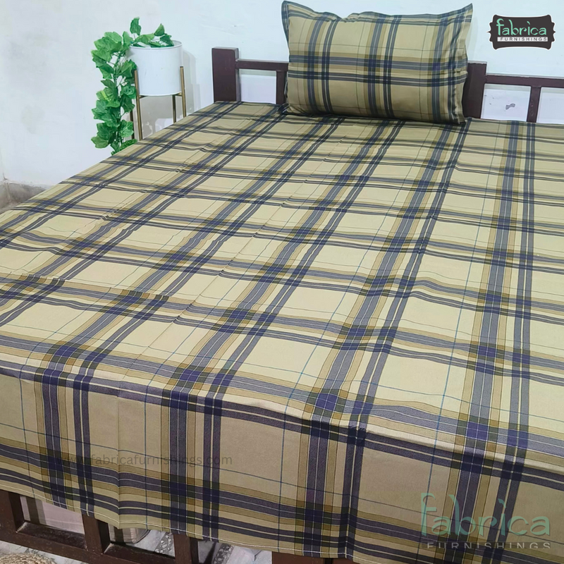 Hosta Pure Cotton Single Bed Sheet