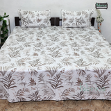 Petal Paradise Queen Size Pure Cotton Printed Bedsheet