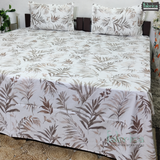 Petal Paradise Queen Size Pure Cotton Printed Bedsheet