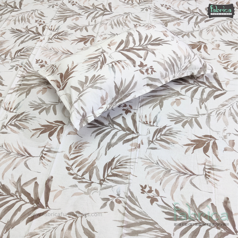 Petal Paradise Queen Size Pure Cotton Printed Bedsheet