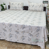 Petal Paradise Queen Size Pure Cotton Printed Bedsheet