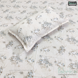 Petal Paradise Queen Size Pure Cotton Printed Bedsheet