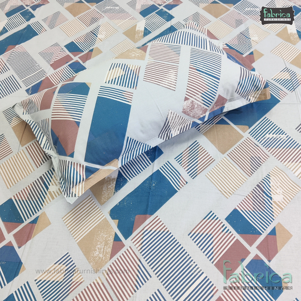 Petal Paradise Queen Size Pure Cotton Printed Bedsheet