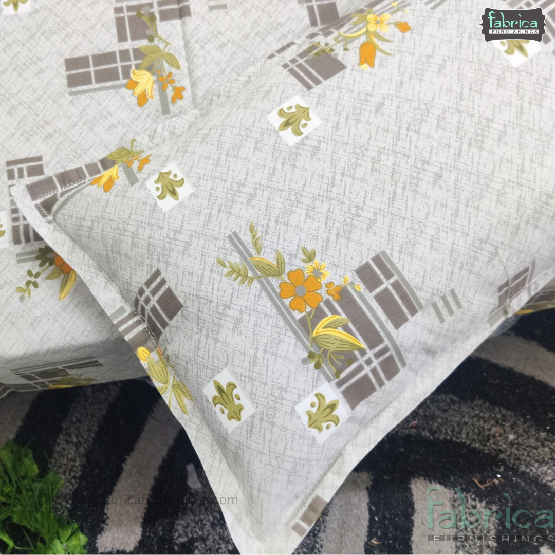 Petal Paradise Queen Size Pure Cotton Printed Bedsheet