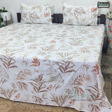 Petal Paradise Queen Size Pure Cotton Printed Bedsheet