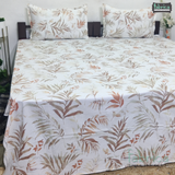 Petal Paradise Queen Size Pure Cotton Printed Bedsheet