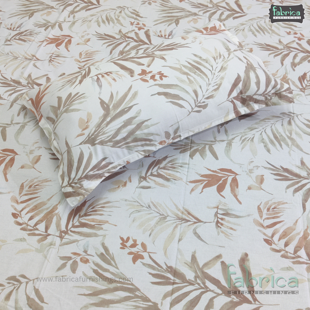 Petal Paradise Queen Size Pure Cotton Printed Bedsheet