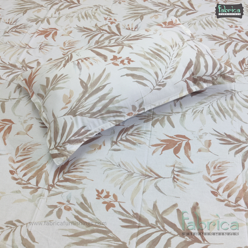 Petal Paradise Queen Size Pure Cotton Printed Bedsheet