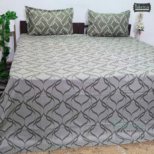 Petals Perra King Size Pure Cotton  Printed Bedsheet Set