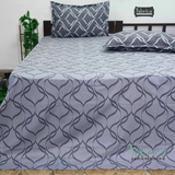Petals Perra King Size Pure Cotton  Printed Bedsheet Set