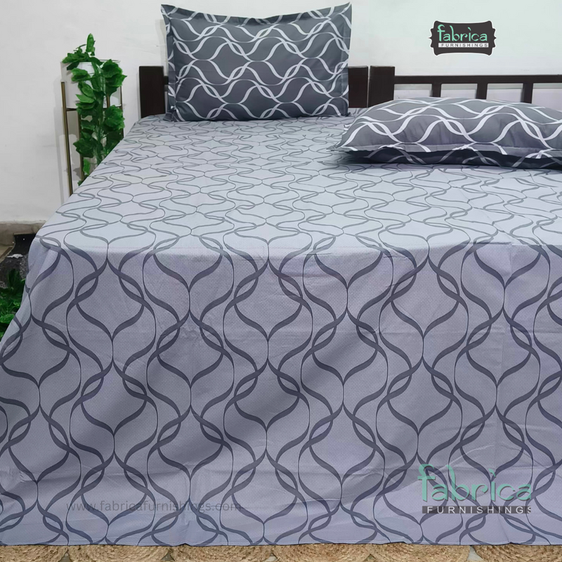 Petals Perra King Size Pure Cotton  Printed Bedsheet Set