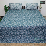 Petals Perra King Size Pure Cotton  Printed Bedsheet Set