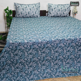 Petals Perra King Size Pure Cotton  Printed Bedsheet Set
