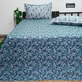 Petals Perra King Size Pure Cotton  Printed Bedsheet Set