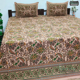 Rajwada Print King Size Pure Cotton King Size Bedsheet