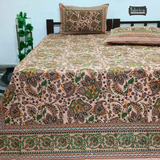Rajwada Print King Size Pure Cotton King Size Bedsheet