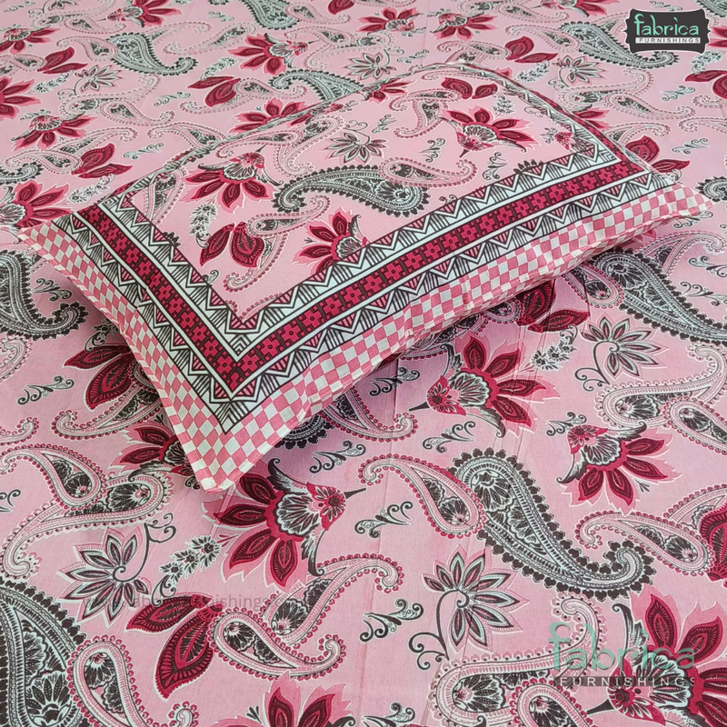 Rajwada Print King Size Pure Cotton King Size Bedsheet