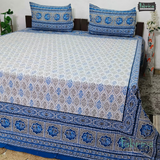 Rajwada Print King Size Pure Cotton King Size Bedsheet