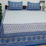 Rajwada Print King Size Pure Cotton King Size Bedsheet