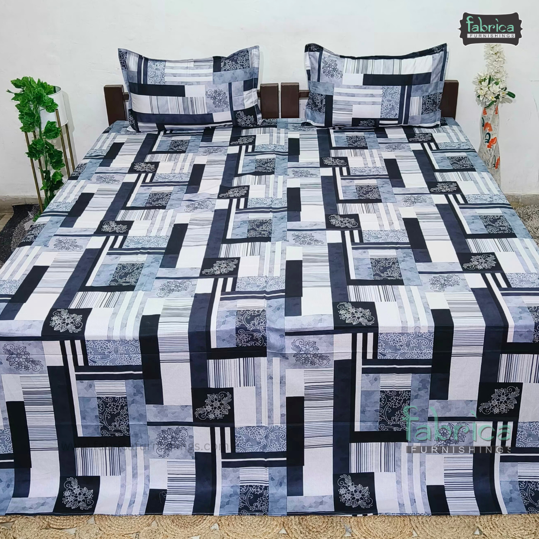 Procian Print Premium Pure Cotton Queen Size Bedsheet