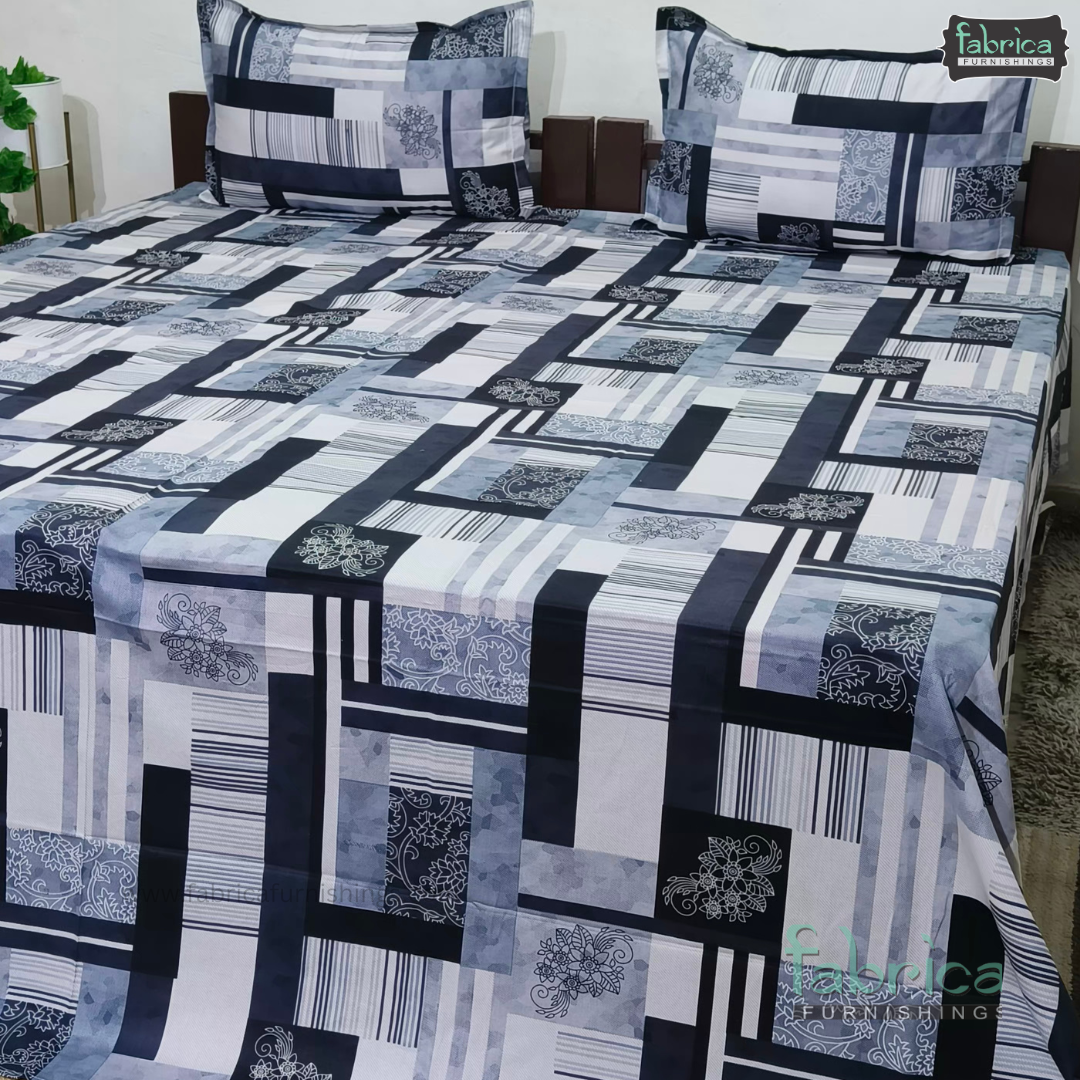 Procian Print Premium Pure Cotton Queen Size Bedsheet