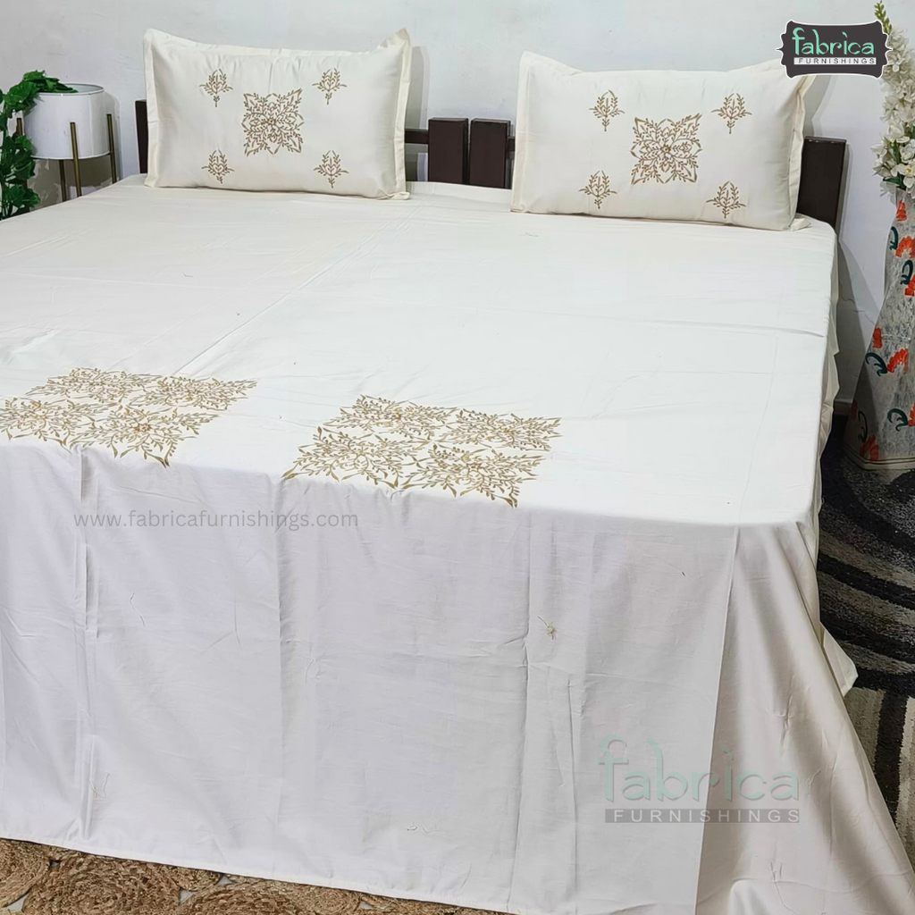 EMERALD DESIGNER PURE COTTON EMBRODERED BEDSHEET