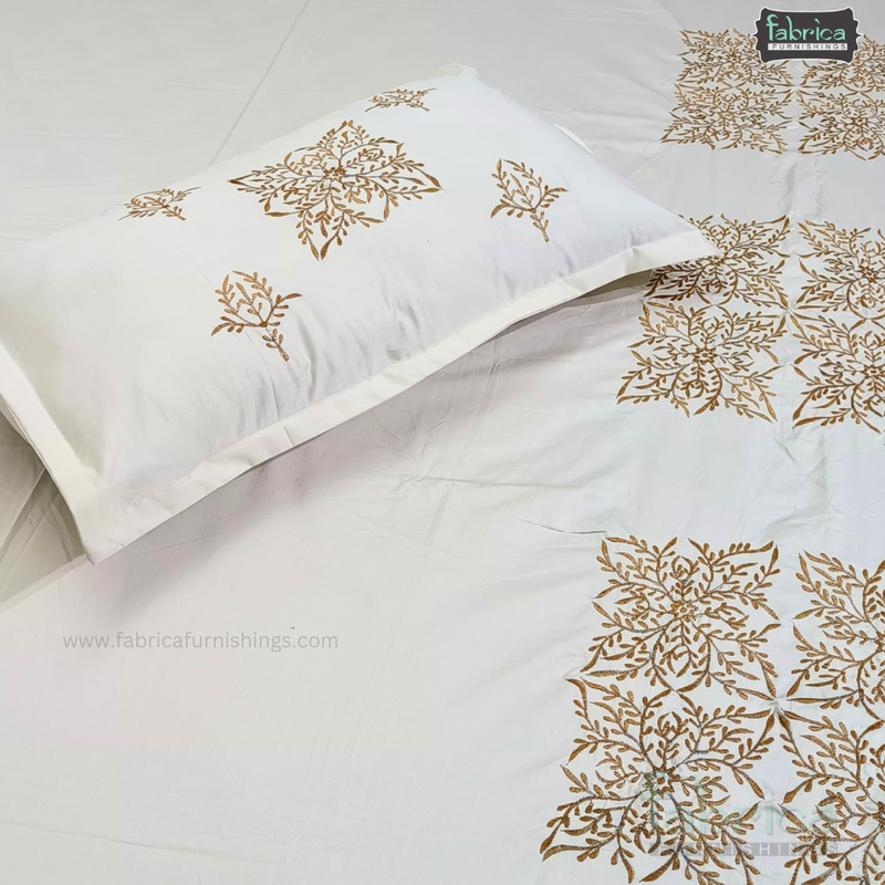 EMERALD DESIGNER PURE COTTON EMBRODERED BEDSHEET