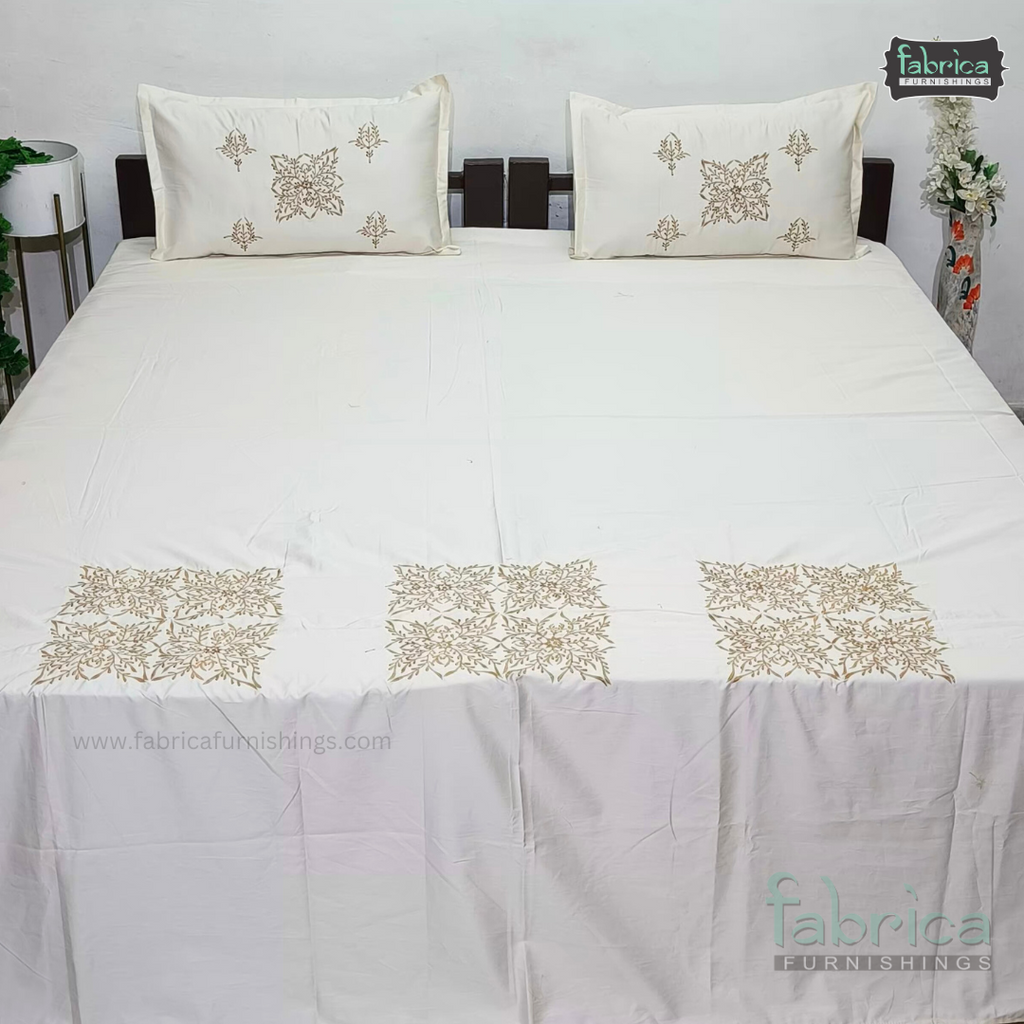 EMERALD DESIGNER PURE COTTON EMBRODERED BEDSHEET