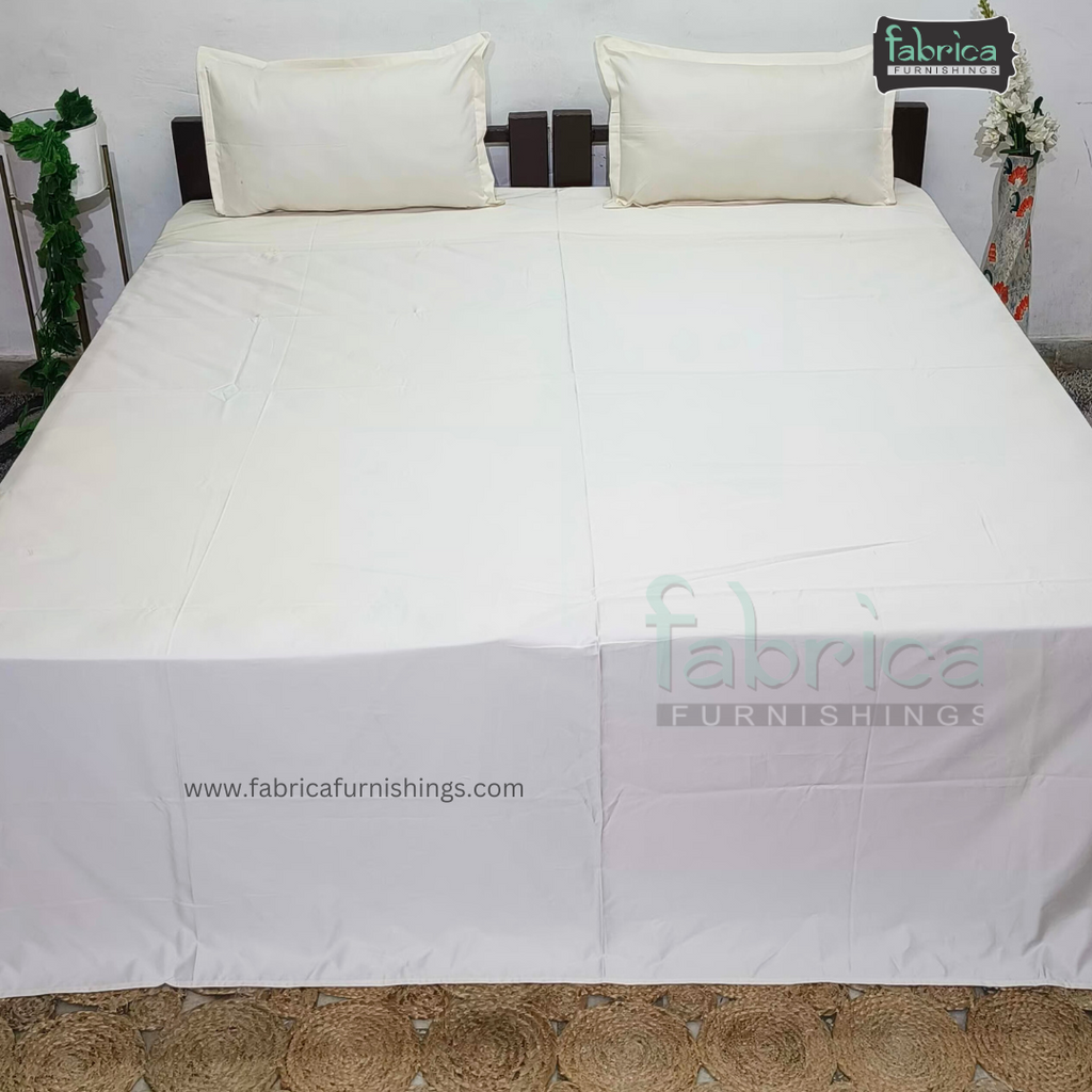 Solid Color Pure Cotton King Size Premium Bedsheet