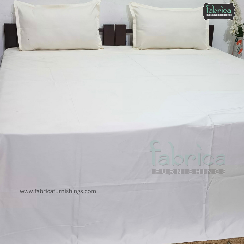 Solid Color Pure Cotton King Size Premium Bedsheet